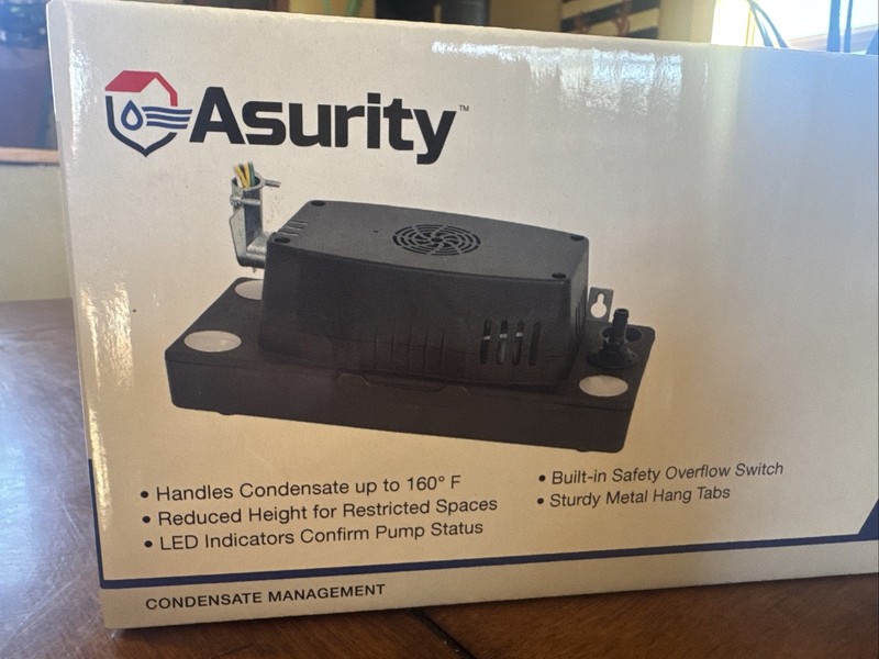 CP SERIES 120V LOW PROFILE, PLENUM RATED CONDENSATE PUMP, 22 FT LIFT gallery