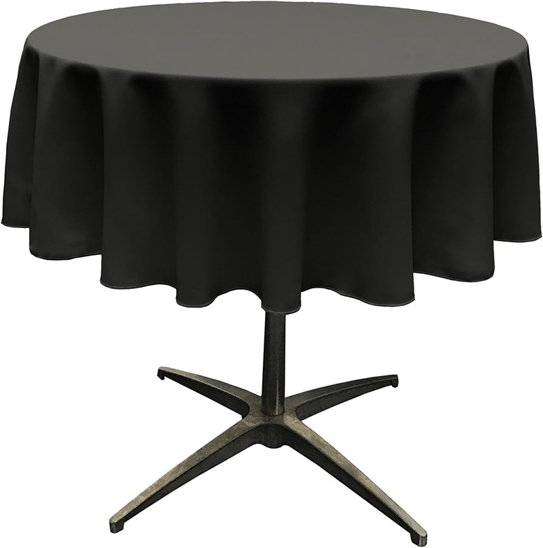 Polyester Poplin Washable round Tablecloth, Stain and Wrinkle Resistant Table Co gallery