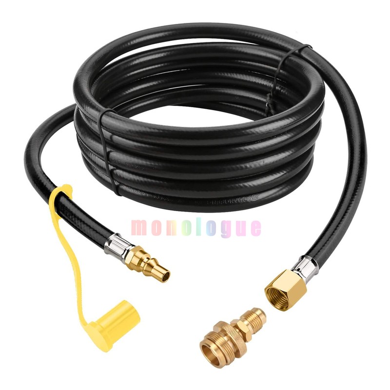1/4" Quick Connect Hose/ Fitting, 12 Ft Propane Quick Connect Hose for RV to Gas gallery