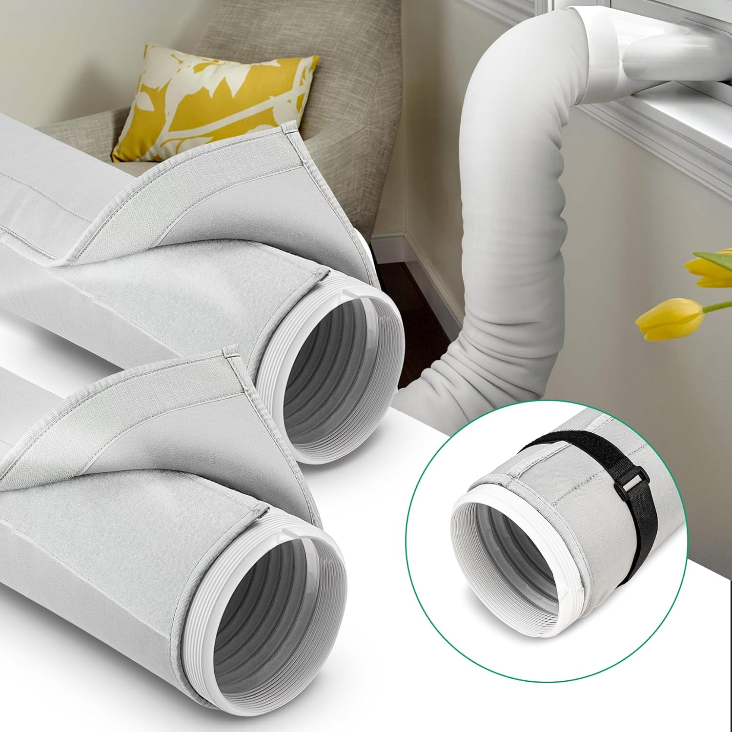 Air Conditioner Hose Cover Wrap: Portable AC Hose Cover, Insulated Hose Cover fo gallery