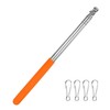 1-Pack Telescopic Handheld Flagpoles, 5.2ft/1.6m Stainless Steel Pole [Orange] gallery