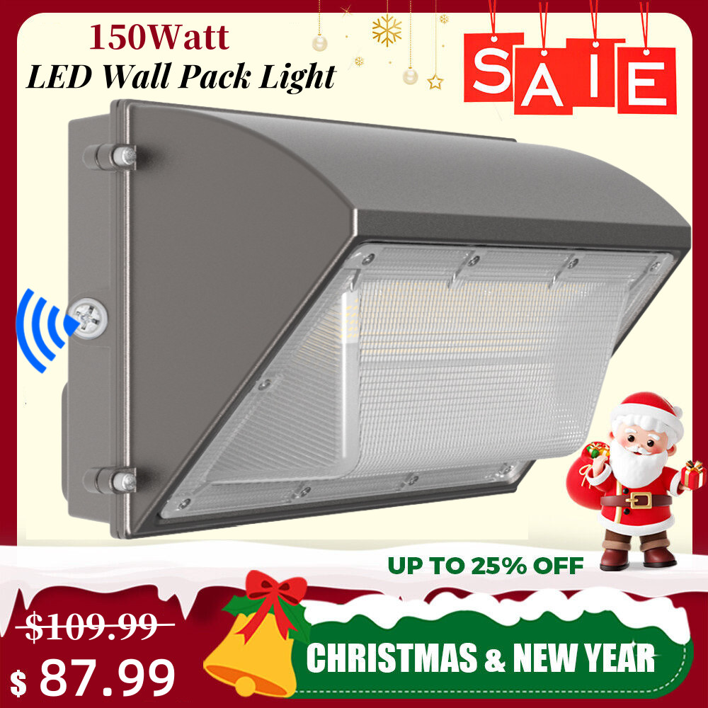 LED Wall Pack Light 150W with Photocell,IP65 Waterproof for Stadium,Yard,Build gallery