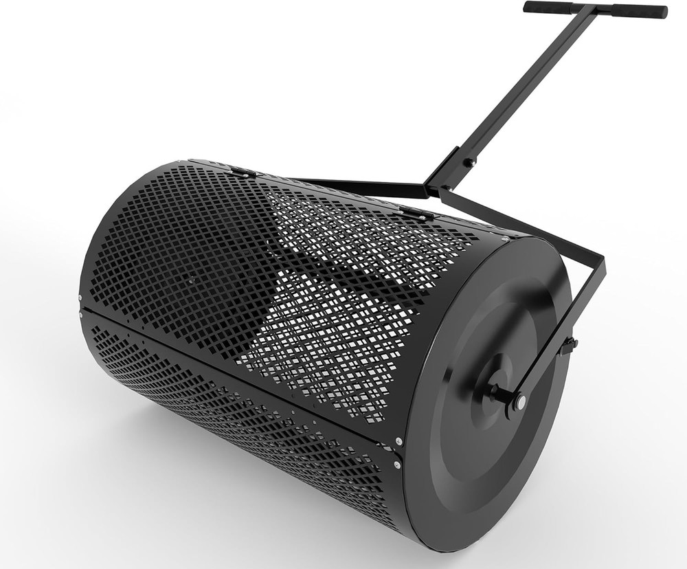 Compost Spreader Peat Moss Spreader 24" Wide Sphagnum Roller for Topsoil