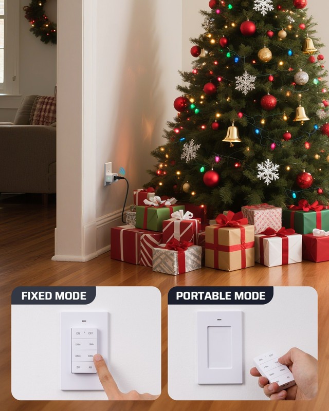 DEWENWILS Remote Control Outlet with Timer, Indoor Remote Timer Outlet,100FT gallery