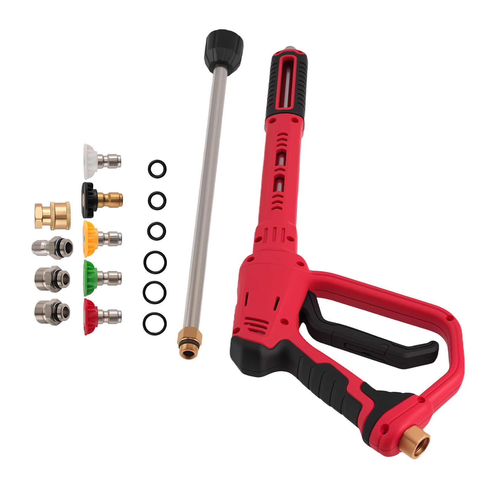 4000PSI Pressure Washer Spray Gun w/ Extension Rod 5 Angle Nozzle M22 Adapter gallery