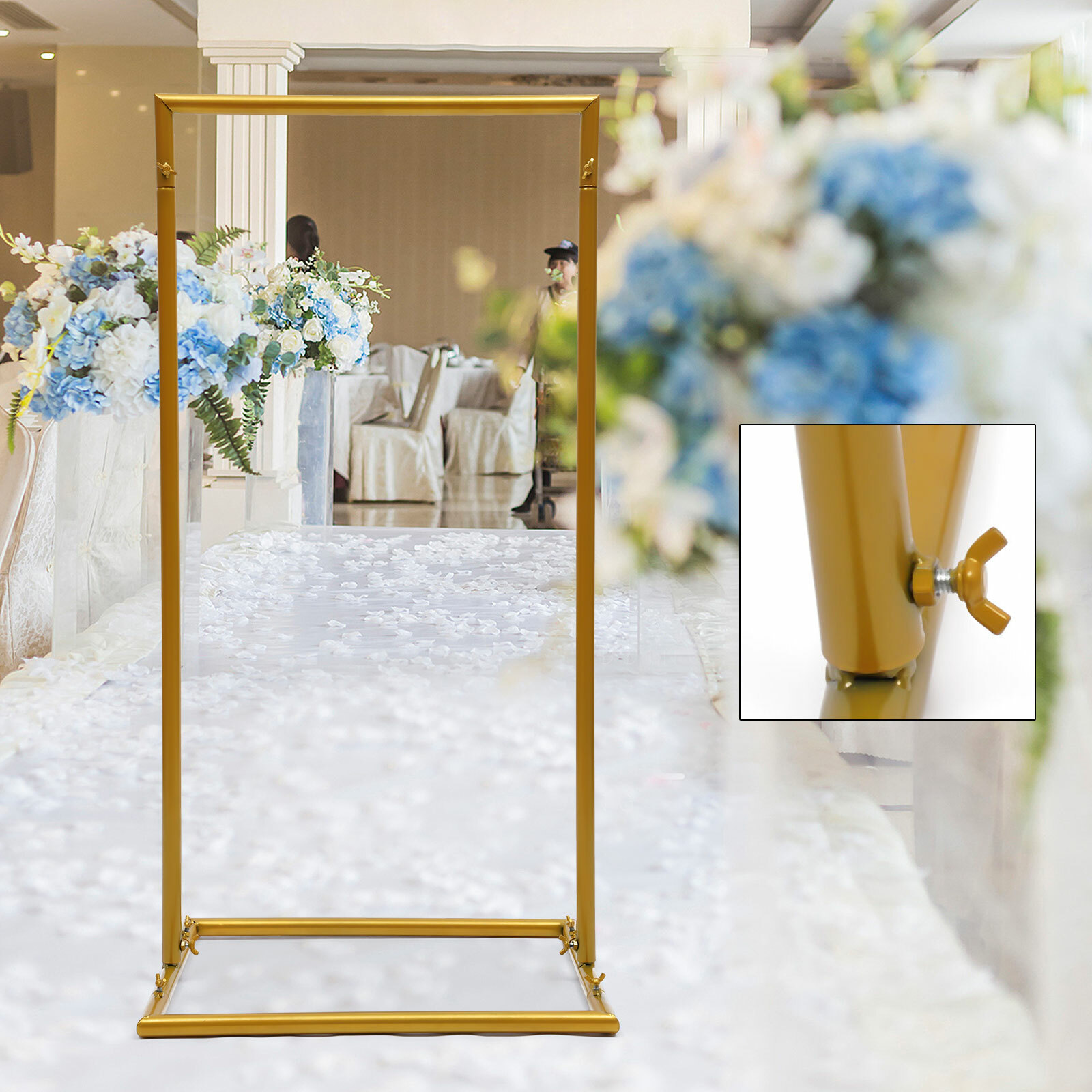 1m Metal Wedding Arch Stand Backdrop Flower Frame Garden Party Ballon Prop Decor gallery