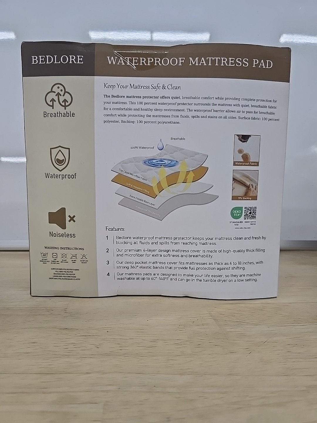 BEDLORE Waterproof Mattress Protector, Full Size Mattress Pad with Deep Pocke... gallery