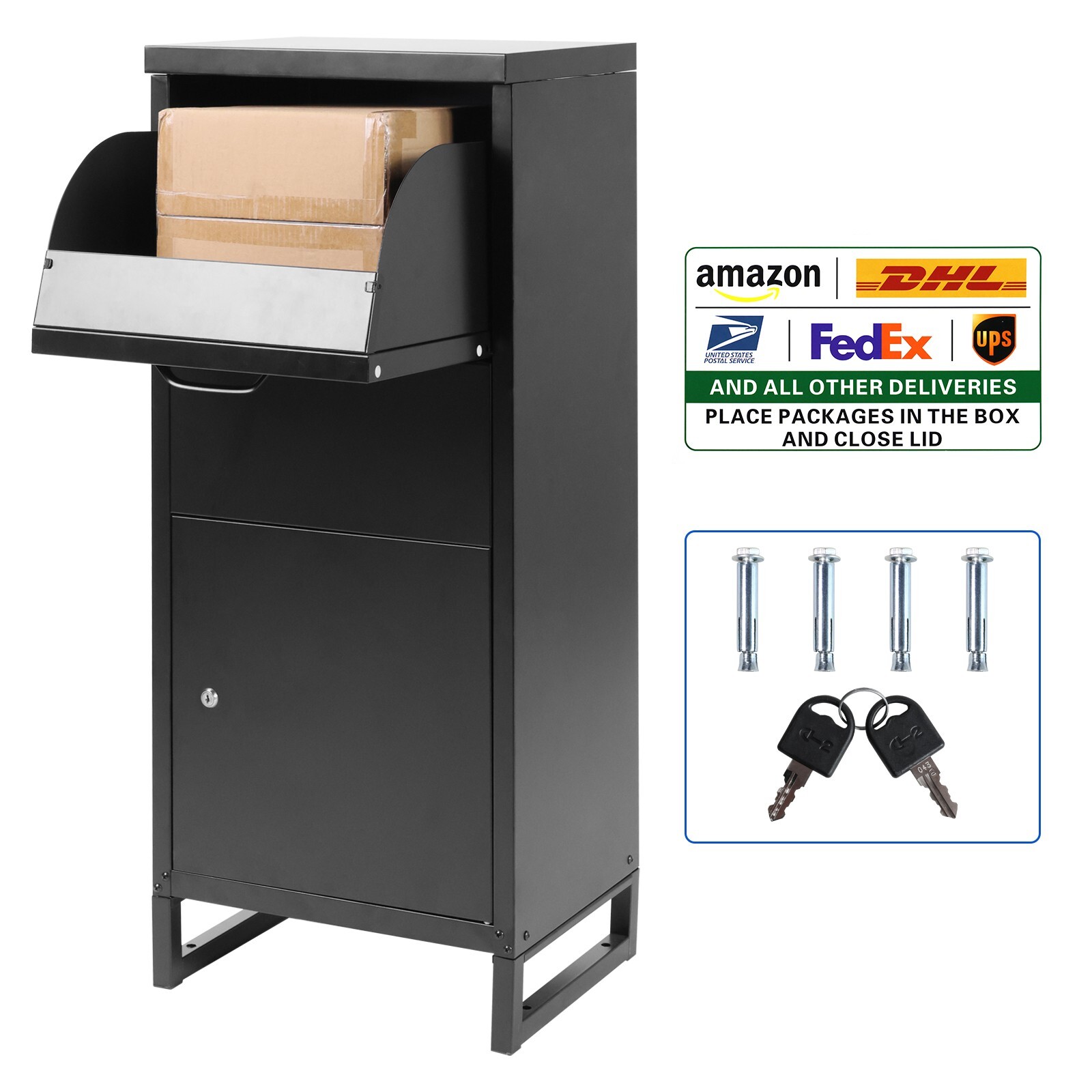 Outdoor Package Delivery Box for Outside Large Lockable Parcel Storage Drop Box gallery