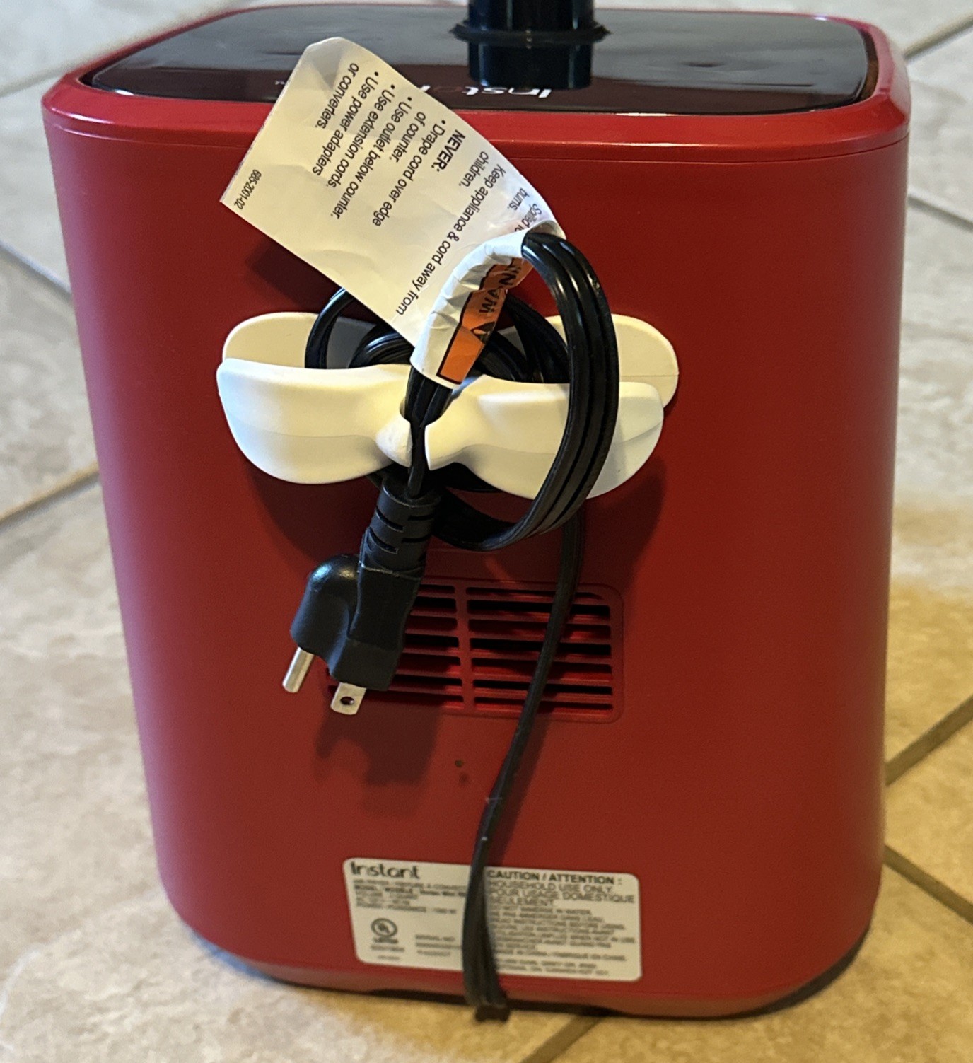 Instant Vortex Mini 2-Quart Air Fryer Vibrant Red EUC No Box gallery