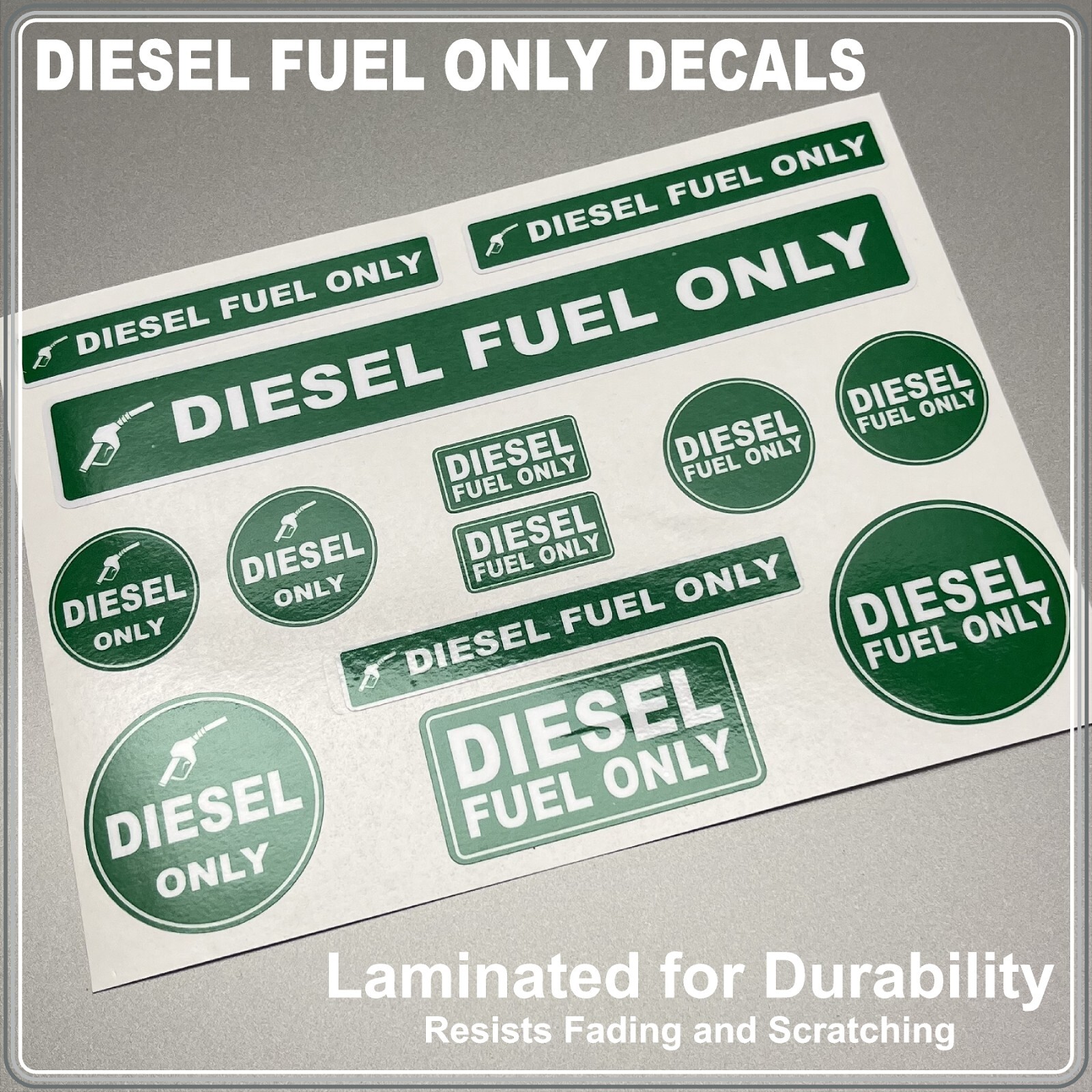 DIESEL FUEL ONLY Warning Labels 13 Piece Variety Pack High Quality Laminated gallery