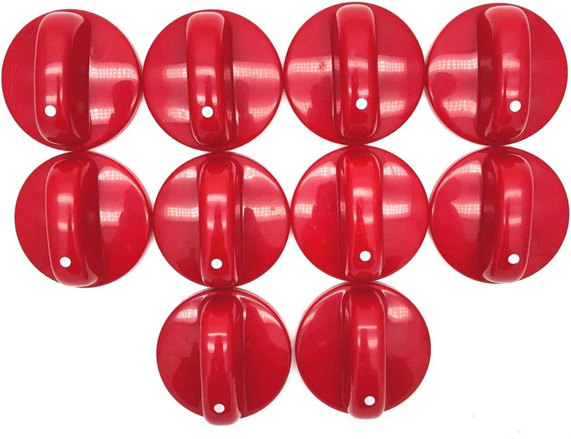 10pcs Kitchen Cooktop Round Shape Rotary Switch Knob Red Plastic Gas Range/St... gallery