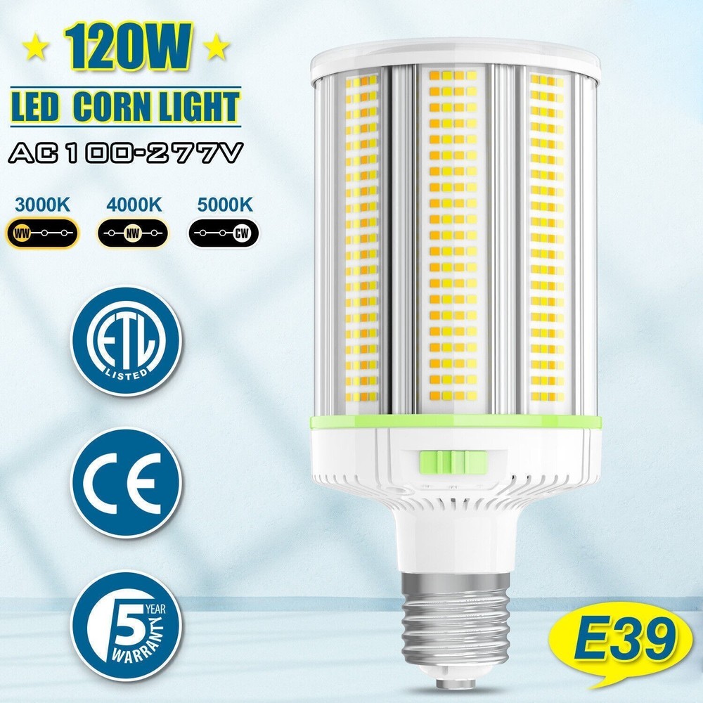 120W Led Corn light bulb, 18000Lm E39 Mogul Base Warehouse Garage Area Lighting