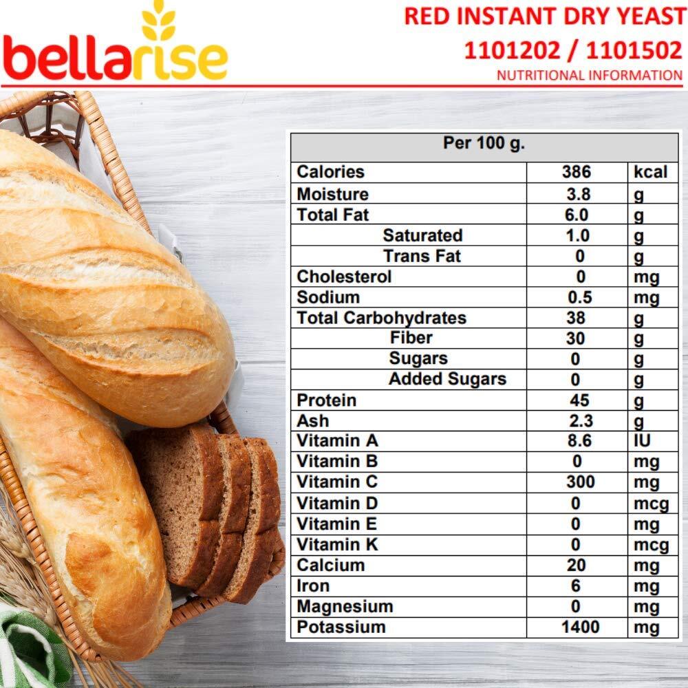 Bellarise Instant Dry Red Yeast Fast Acting Total 16 OZ~PACK OF 4~ Vacuum Sealed gallery