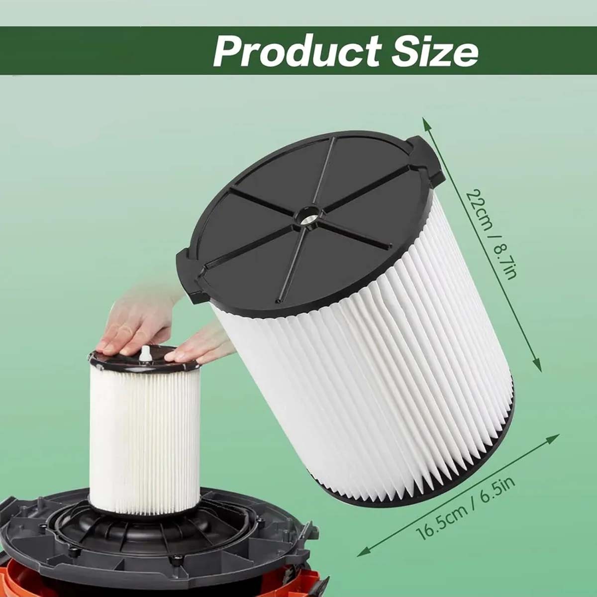 1-2 Pack VF4000 Filter for Ridgid 16 Gallon Wet Dry Vacs WD16250, WD16300 Vacuum gallery