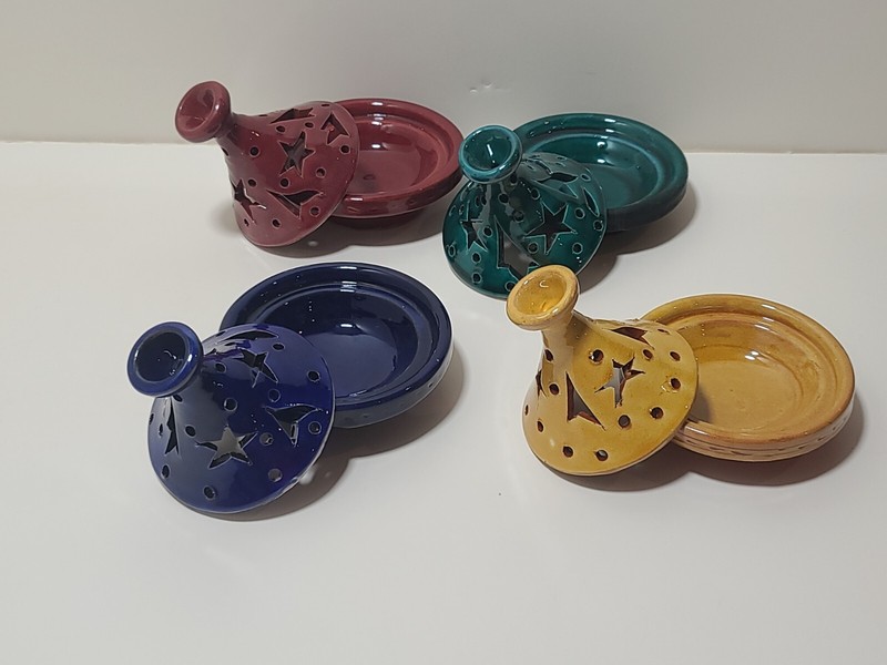 4. Ceramic Tajine Moroccan handcrafted beautiful 4" gallery