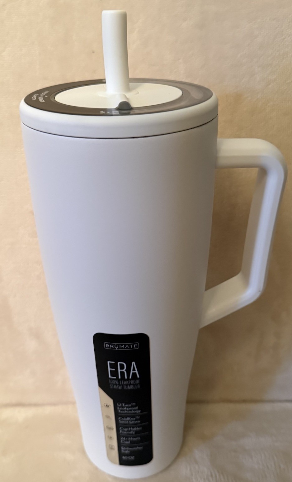 NIB BruMate 40oz Era Matte WHITE straw Water Tumbler Cup LIMITED EDITION gallery