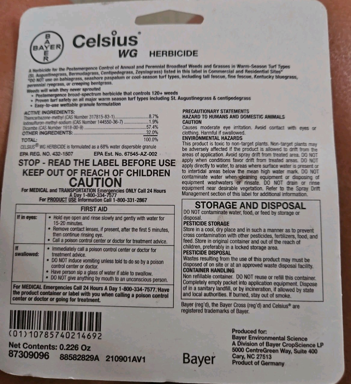 Single Dose Celsius Herbicide - 0.226 oz Easy Mix Packet gallery