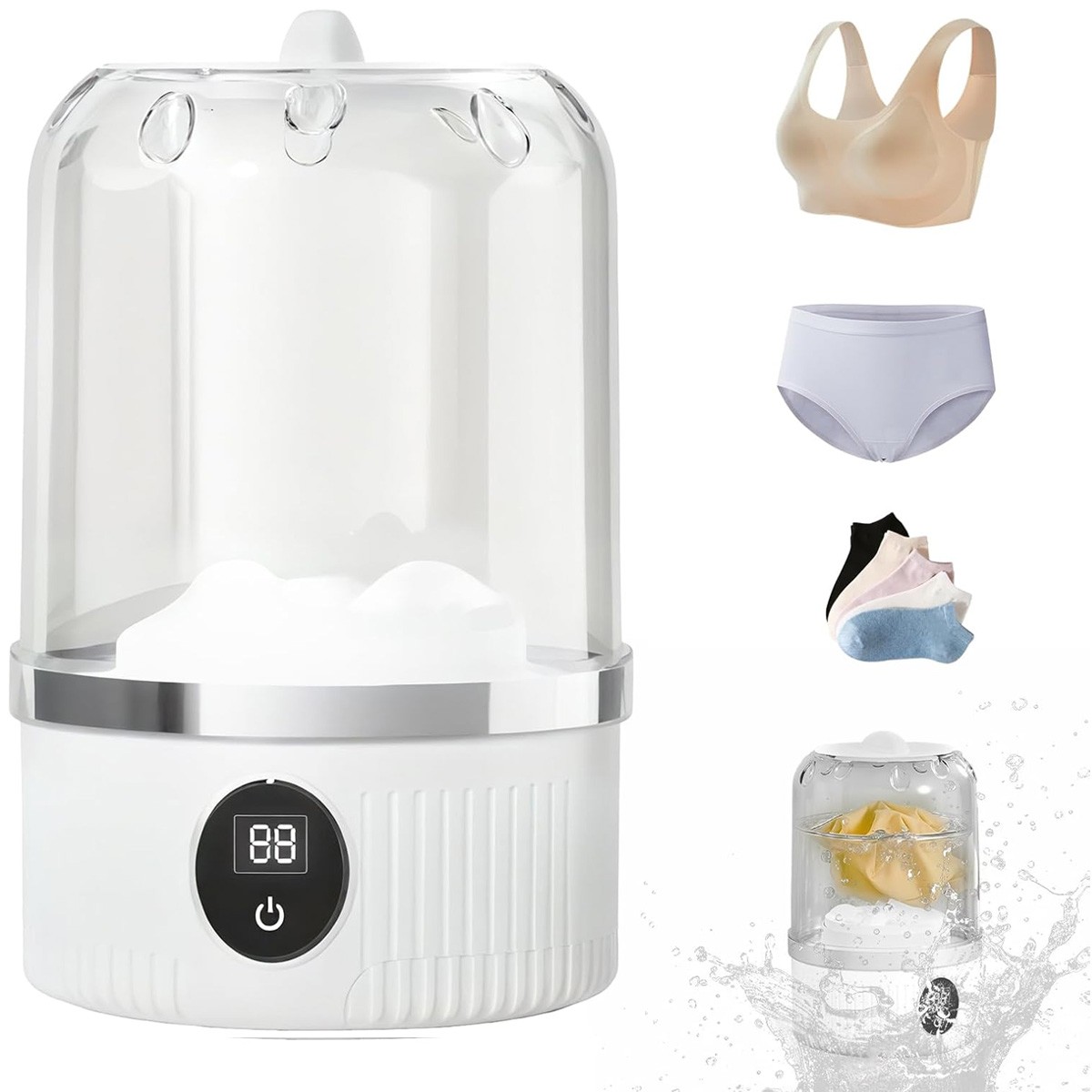 Portable Washing Machine Mini Washer Foldable Washer and Spin Dryer Small Travel gallery