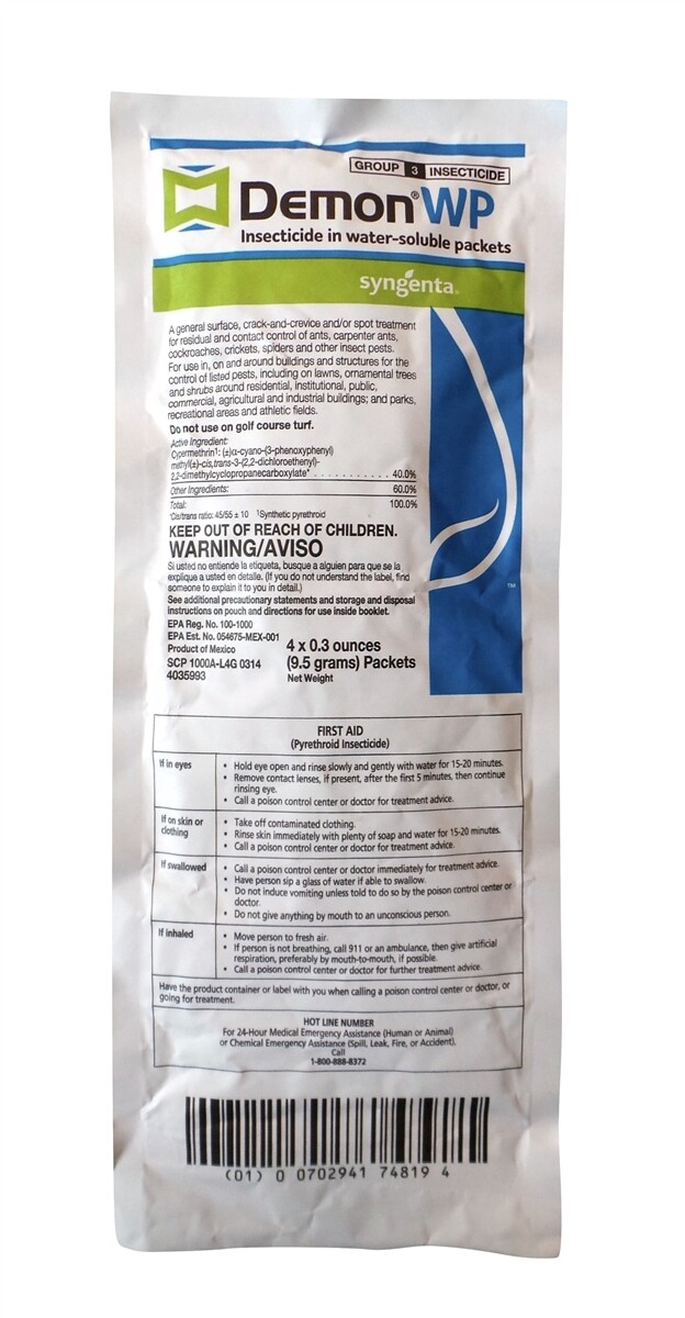 Demon WP Insecticide Pest Control - One Pack (4x03 oz) - ** Same Day Shipping ** gallery