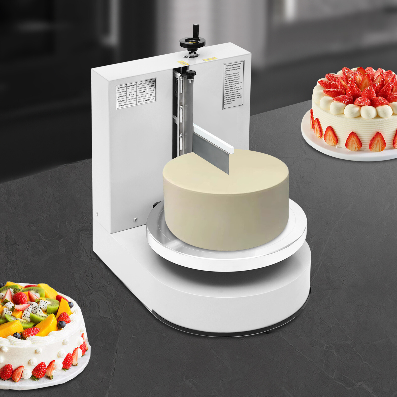 4-12 in Electric Cake Cream Spreading Coating Machine Cake Cream Decorating~ gallery