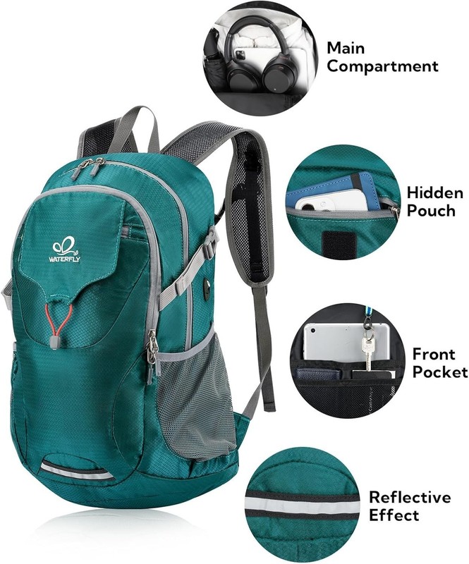 Compact 30L Foldable Backpack with Wet Pocket - Ideal for Camping & Hiking 5