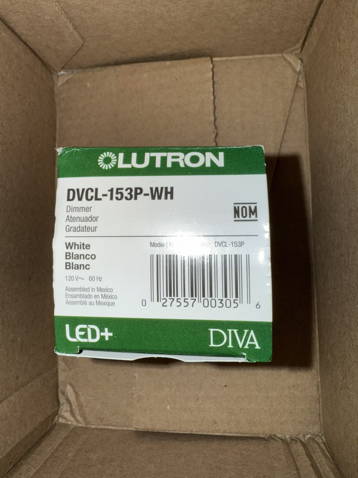 Lutron DVCL-153P-WH Diva LED Dimmer White- NEW - FAST SHIPPING gallery