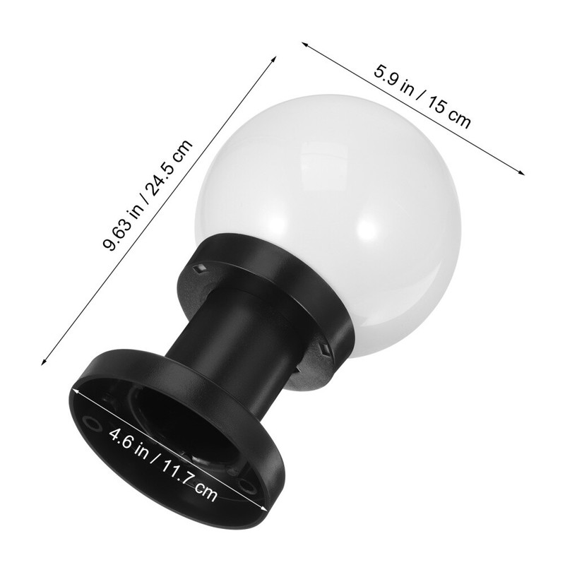 Walkway Lights Post Ball Lights Globe Fixture Solar Fence Wall Lamp gallery