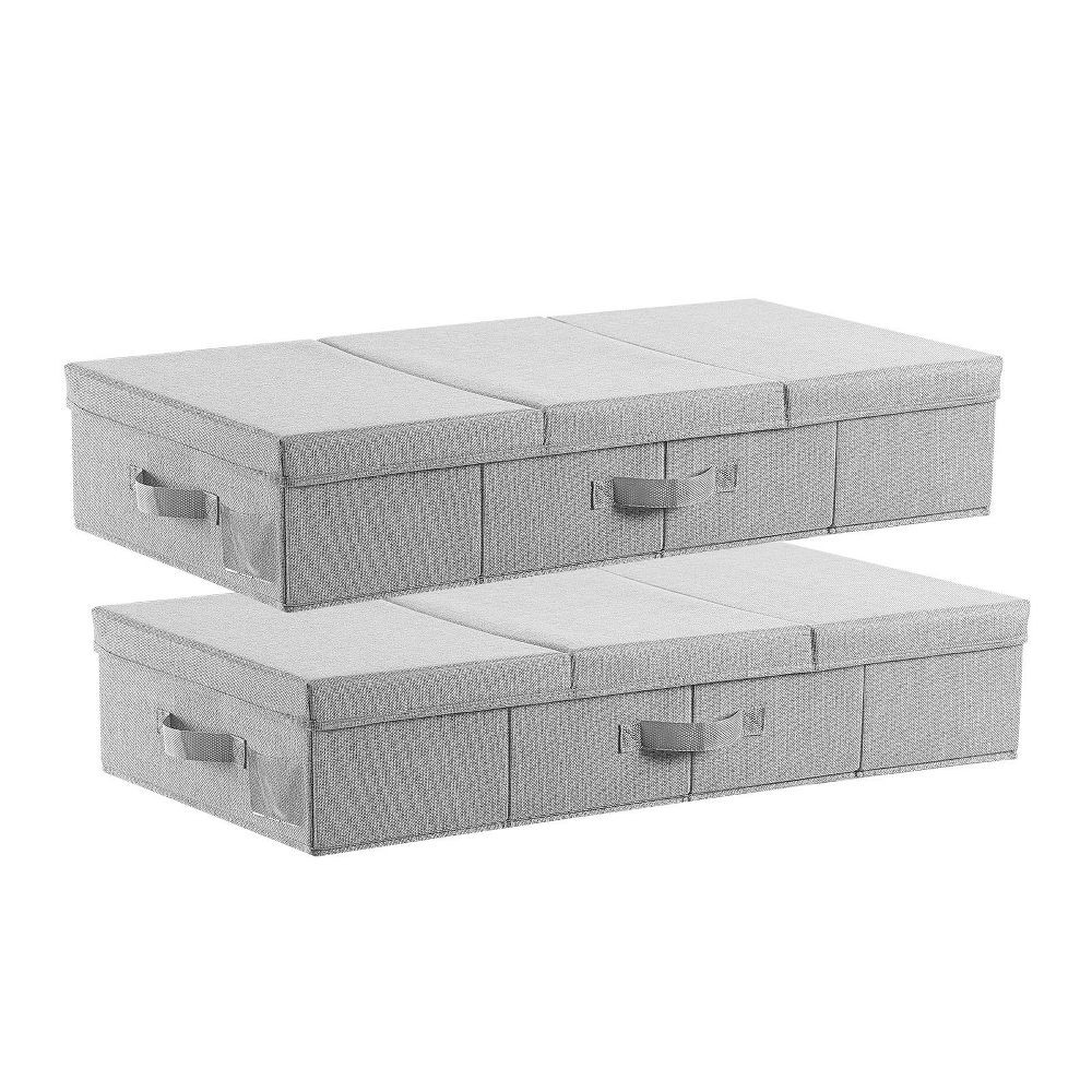 48L Under Bed Storage Containers with Lids 2-Pack - Low Profile Foldable gallery