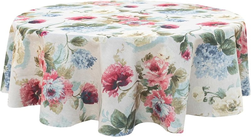 Spillproof Spring/Summer Heavyweight Fabric Outdoor Tablecloth with Umbrella gallery