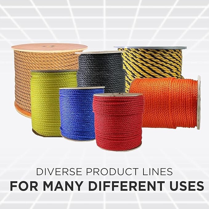 ATERET Twisted 3-Strand TAN Polypropylene Rope Monofilament ALL SIZES gallery