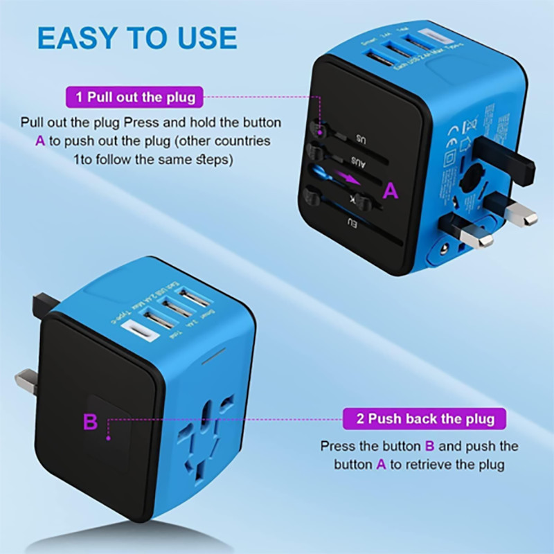 Universal Travel Adapter Converter International USB Wall Charger AC Power Plug gallery
