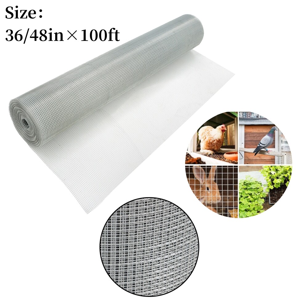 36/48"×100' Hardware Cloth 1/4In Galvanized Chicken Wire Fence Welded Mesh Roll gallery