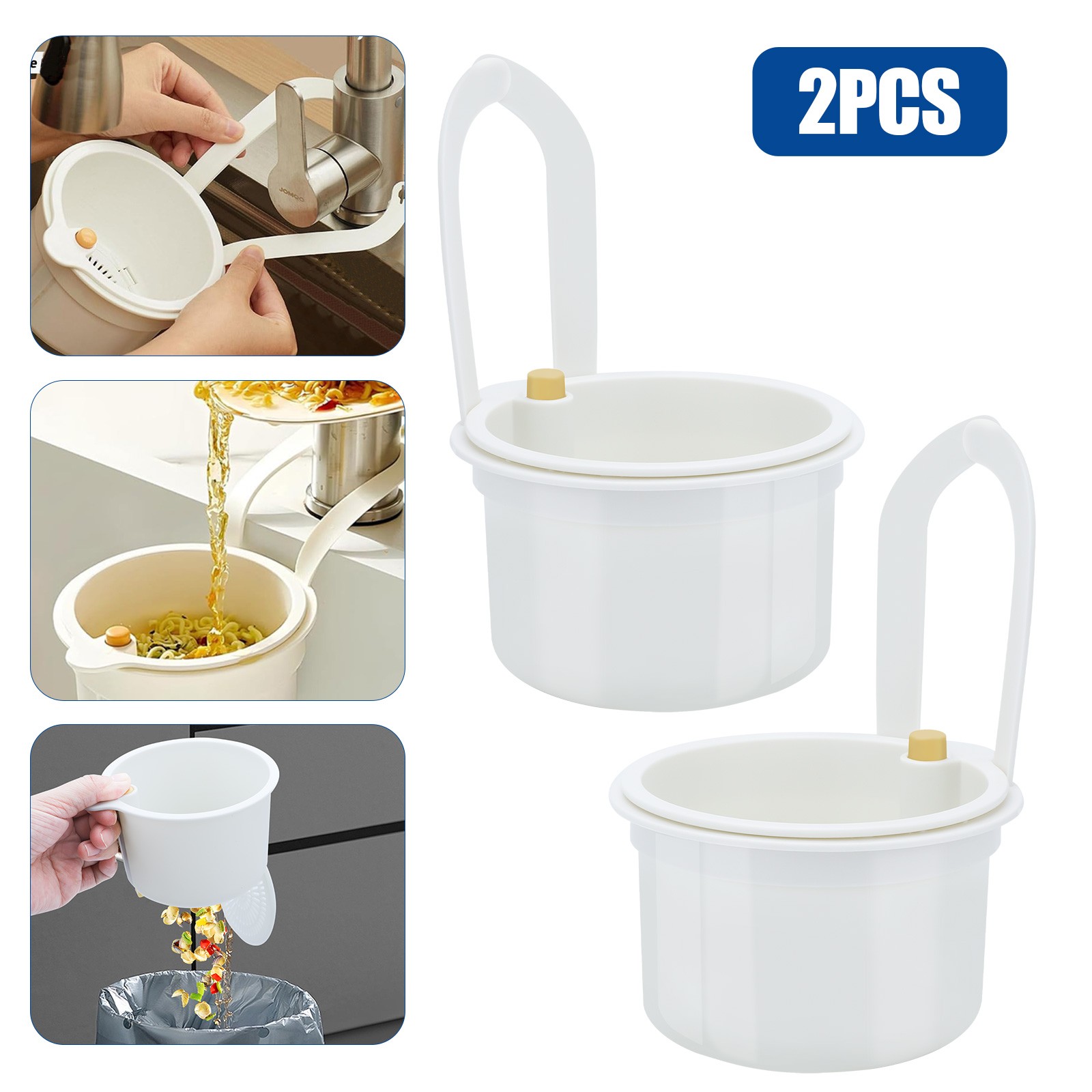 2PCS Sink Drain Baskets 2-in-1 Automatic Dumping Strainer Residue Filter Holder gallery