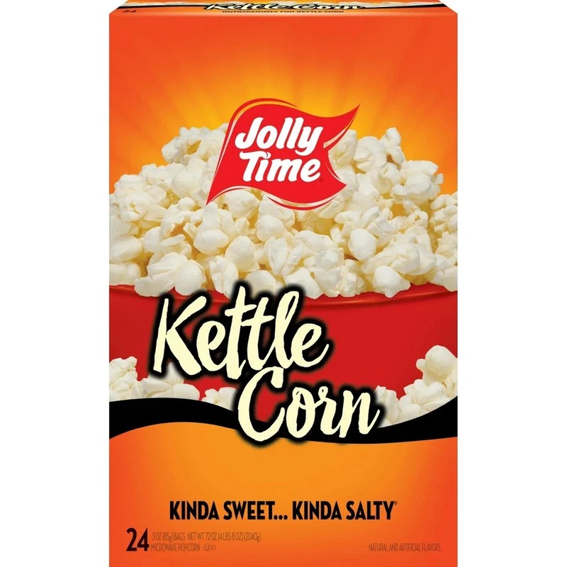 JOLLY TIME Kettle Corn Microwave Popcorn, 24 Ct (3 oz. Bags) Gluten-FREE gallery