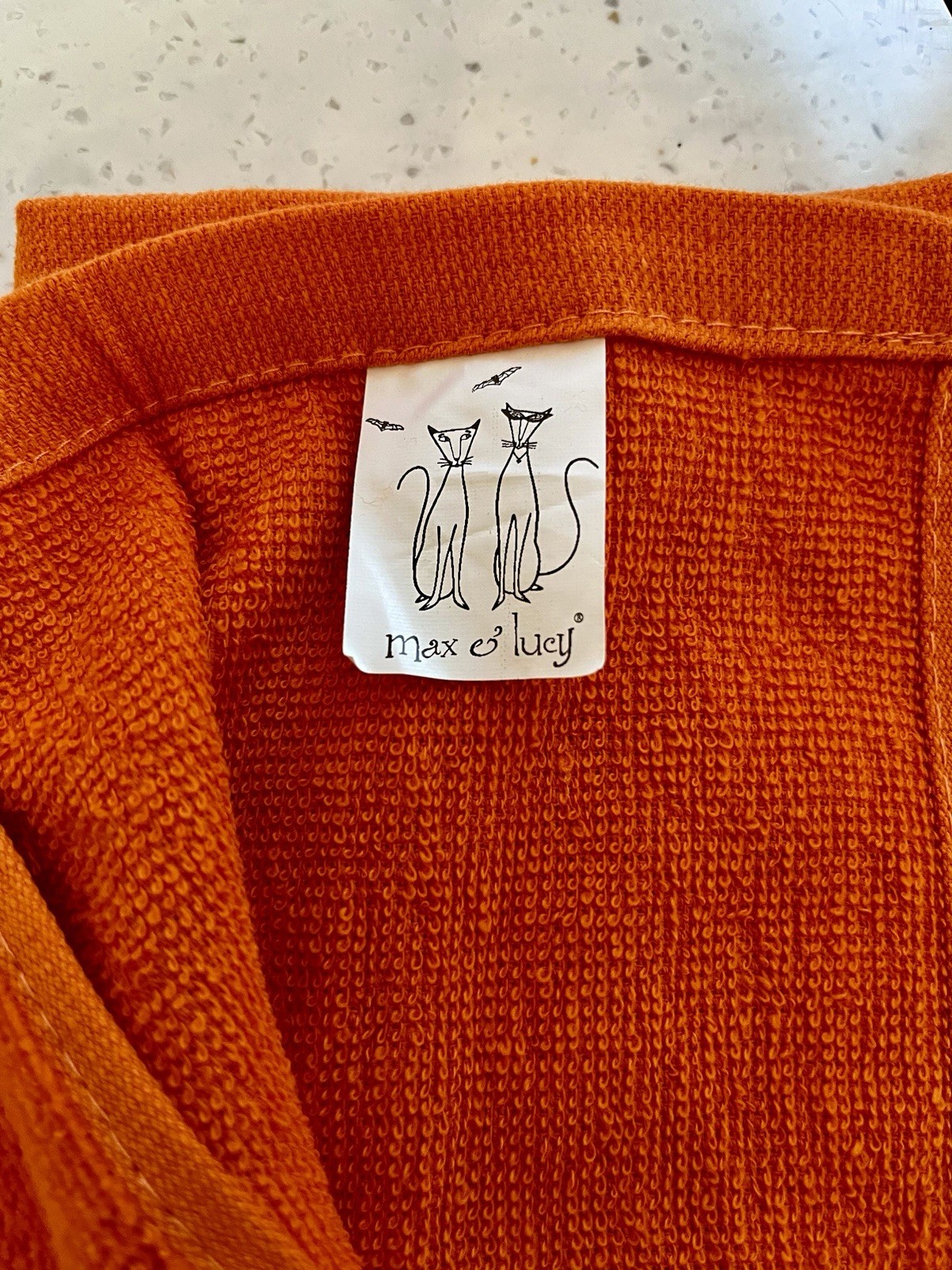 Max & Lucy Orange Halloween Rocks Hand Towel Embroidered Gravestone NWT gallery
