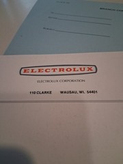Electrolux internal office paperwork 1980 Olympic games
