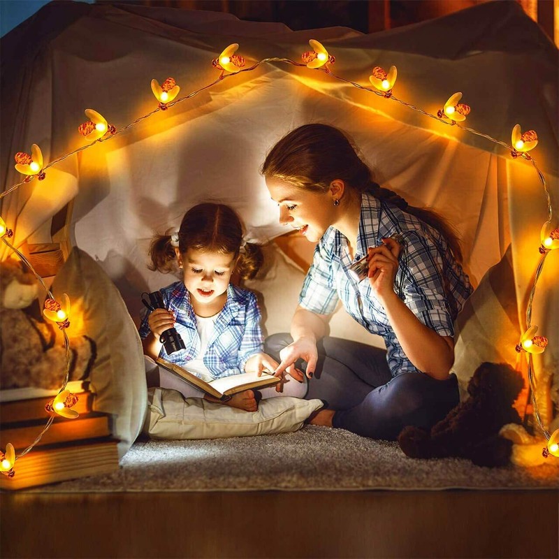 60 LED Solar Powered Bee String Lights Outdoor Yard Garden Decor Waterproof Lamp gallery