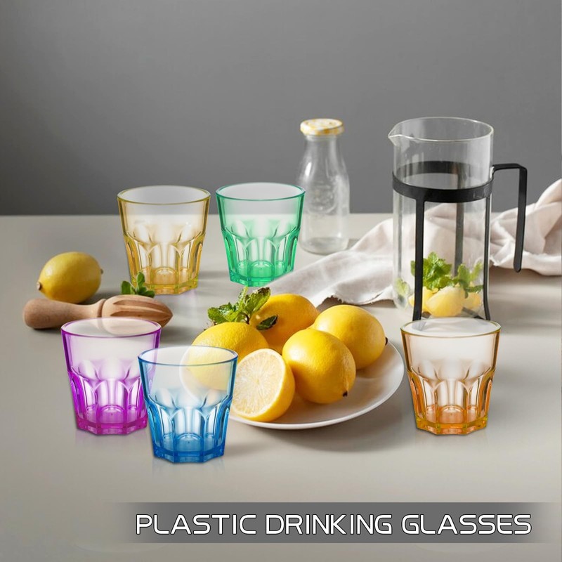 6Pcs Plastic Drinking Glasses, XJMWXHFC Acrylic Glasses Drinkware, Unbreakabl... gallery