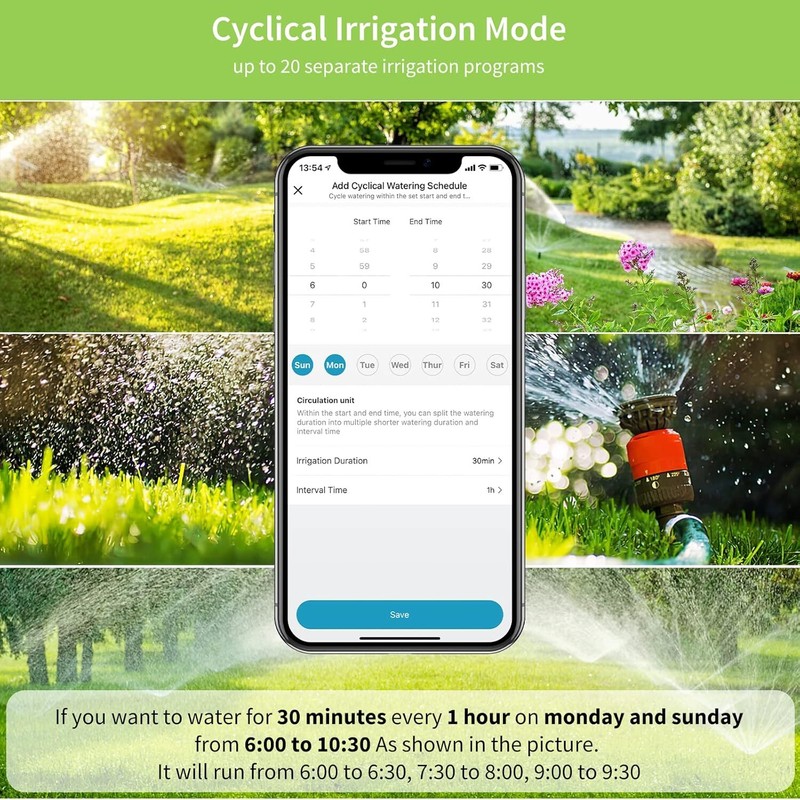 Sprinkler Timer 2Zone Bluetooth Water Timer for Garden Hose Outdoor Programmable gallery