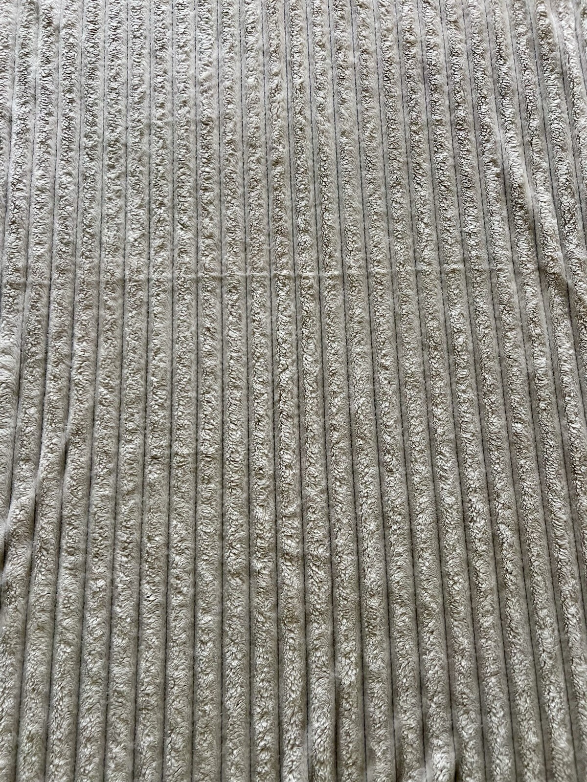White Ribbed Rectangular Blanket, No Closure gallery