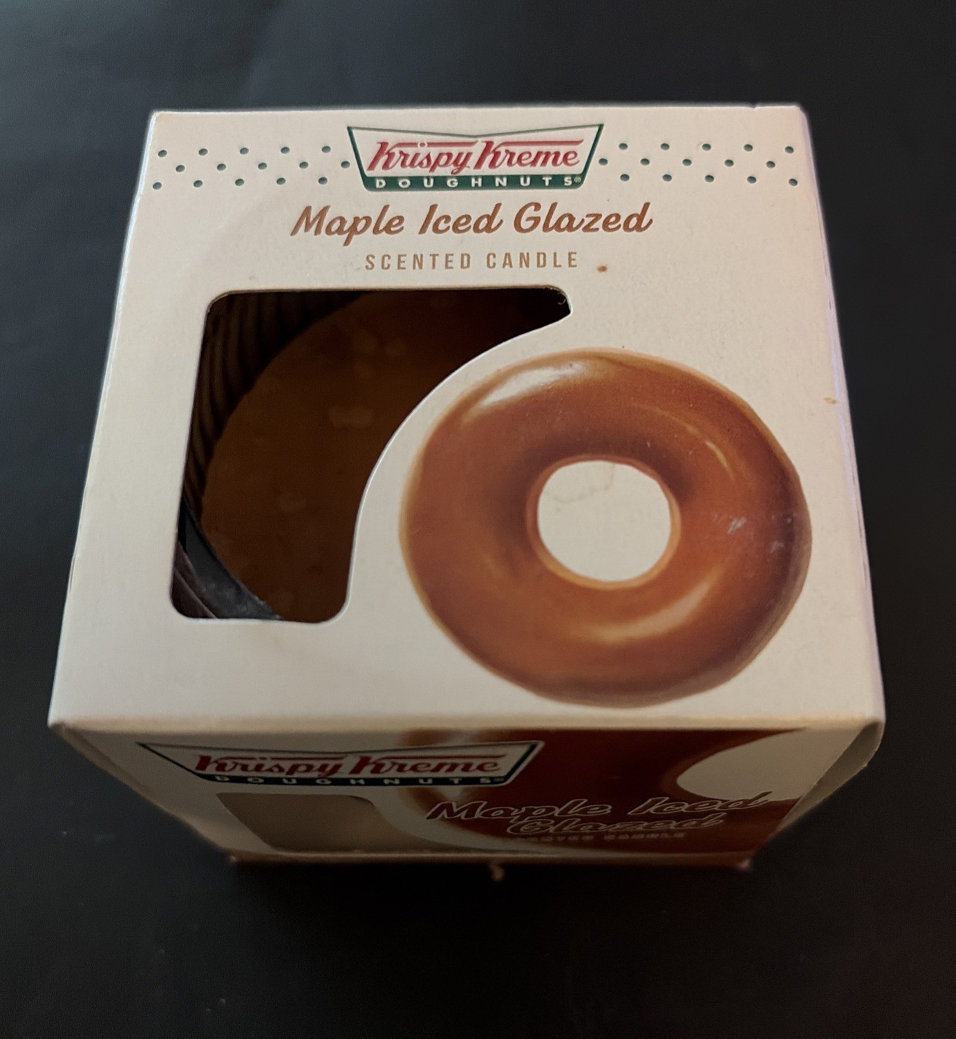KRISPY KREME Scented Candle Maple Iced Glaze Glass Jar 3 Ounces gallery