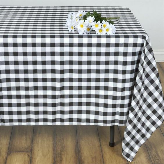 Poplin Gingham Checked Plaid Tablecloth for Picnic/Party/Dinner Special Events gallery