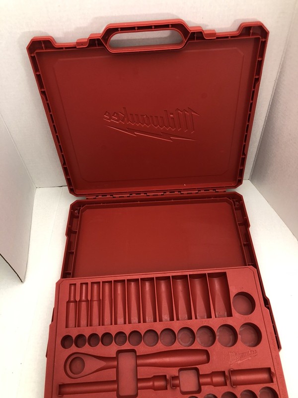 Milwaukee 56 PC 3/8" Drive Socket Set SAE/Metric 48-22-9008 CASE ONLY gallery