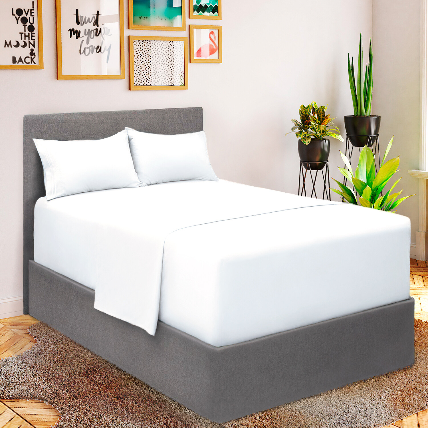 Mellanni Sheet Set Microfiber Extra Deep Pocket up to 21" Mattress 4 Piece gallery