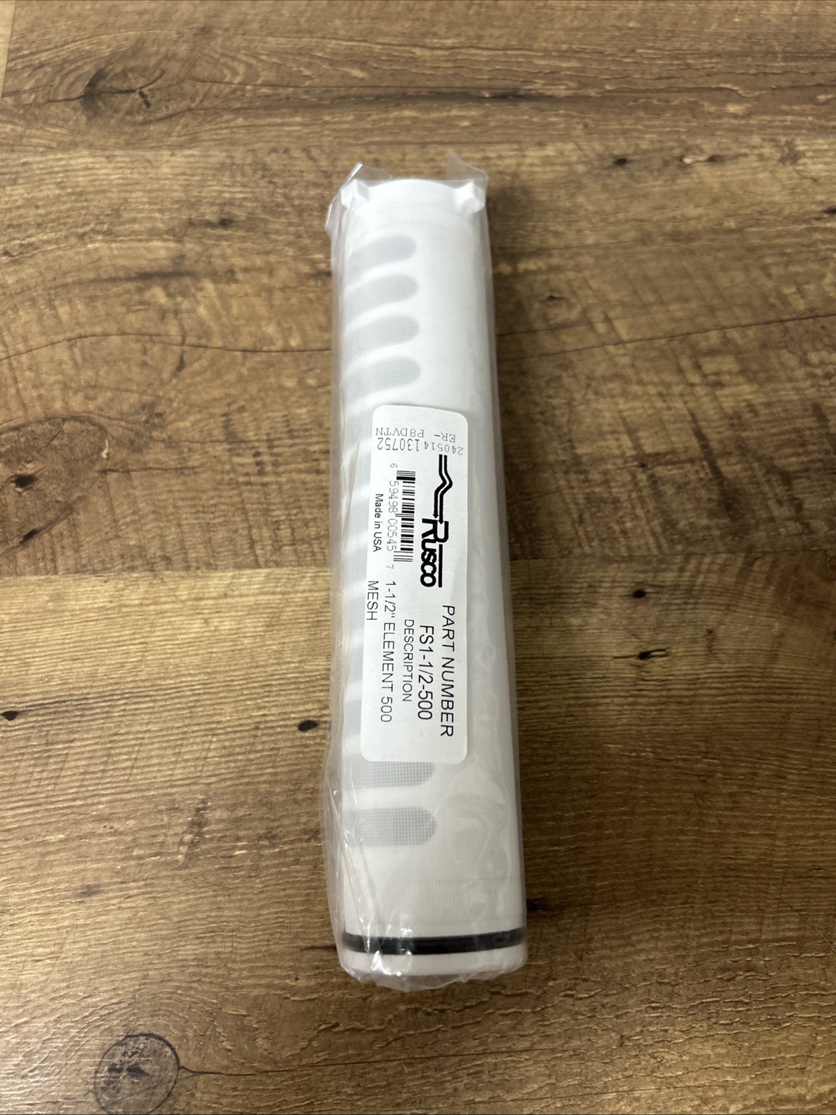 Rusco FS-1-500 1 Inch 500 Mesh Polyester Screen Spin Down Water Filter gallery