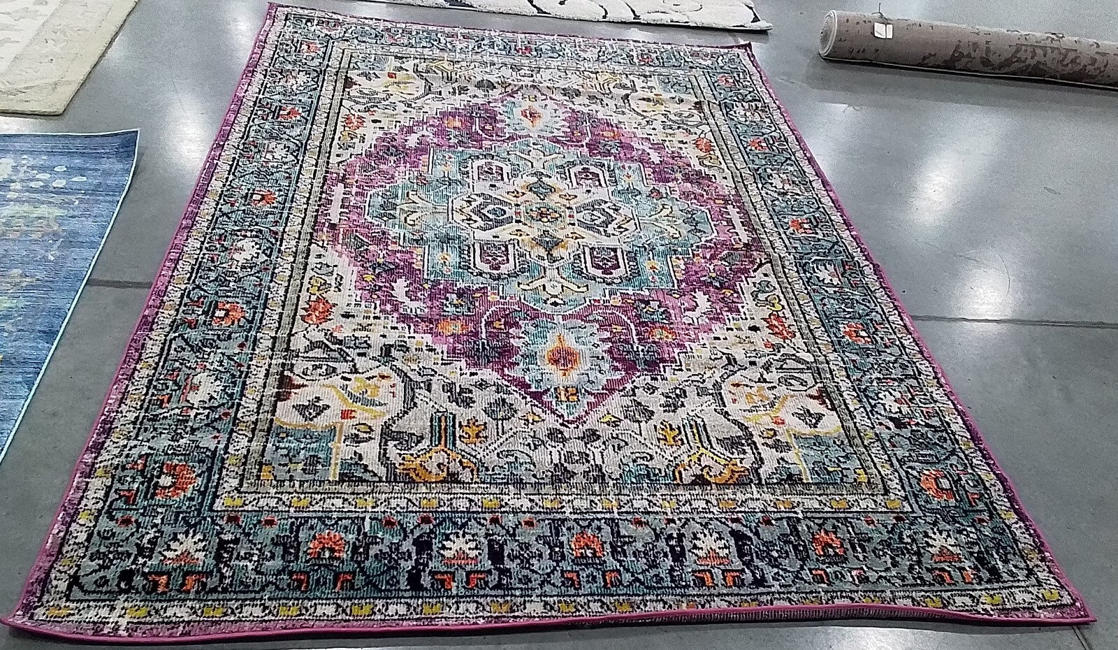 VIOLET / L BLUE 6'-7" x 9'-2" Back Stain Rug, Reduced Price 1172762057 MNC251L-6 gallery