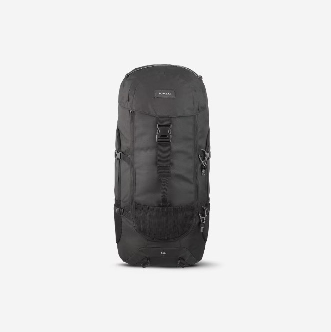 Trekking 50L Hiking Backpack Black - MT100