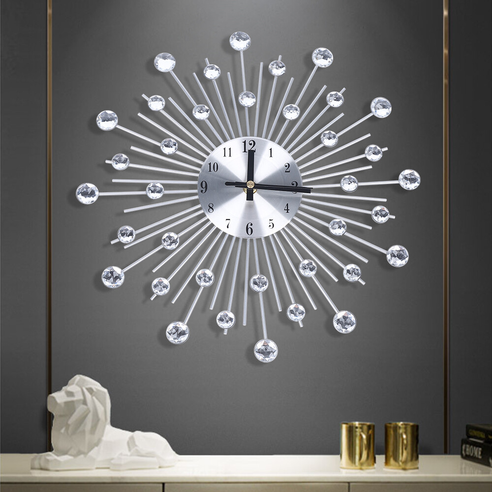 Luxury Modern Wall Clock 3D Metal Large Wall Watch Silent Home Living Room Decor gallery