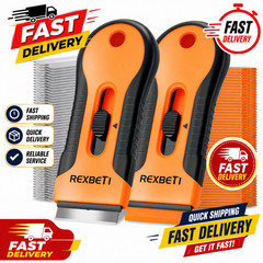 Razor Blade Scraper Tool, 2 Pack Razor Scraper Set with Extra 80Pcs Razor Blades