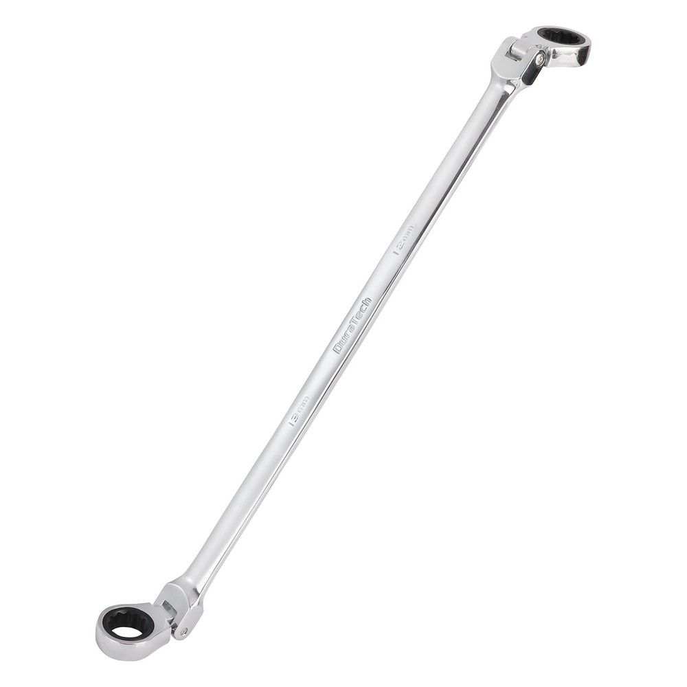 DURATECH 12 * 13 mm Extra Long Flex-Head Ratcheting Wrench, 12*13mm, Silver
